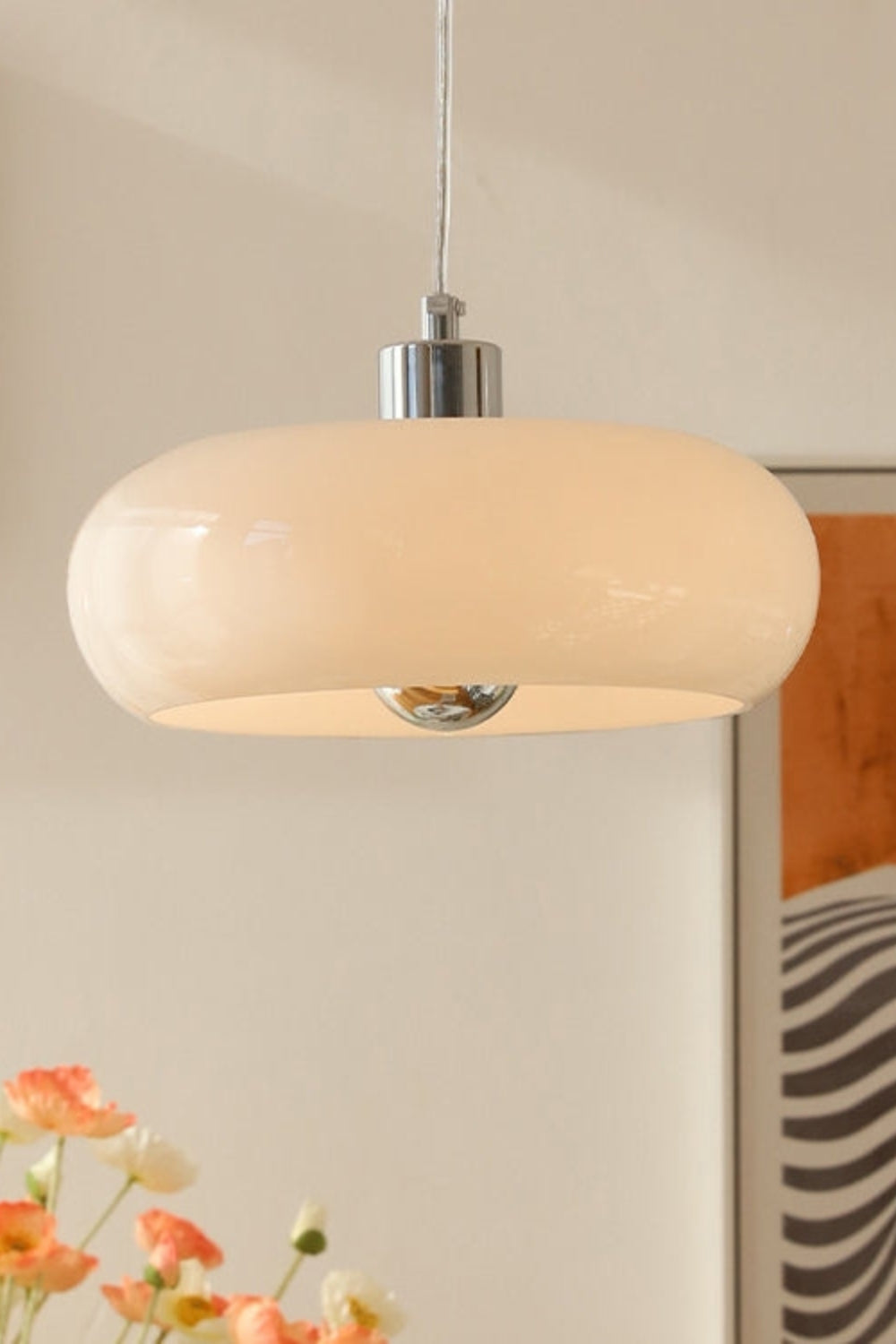 Vintage Bauhaus Glass Pendant Light