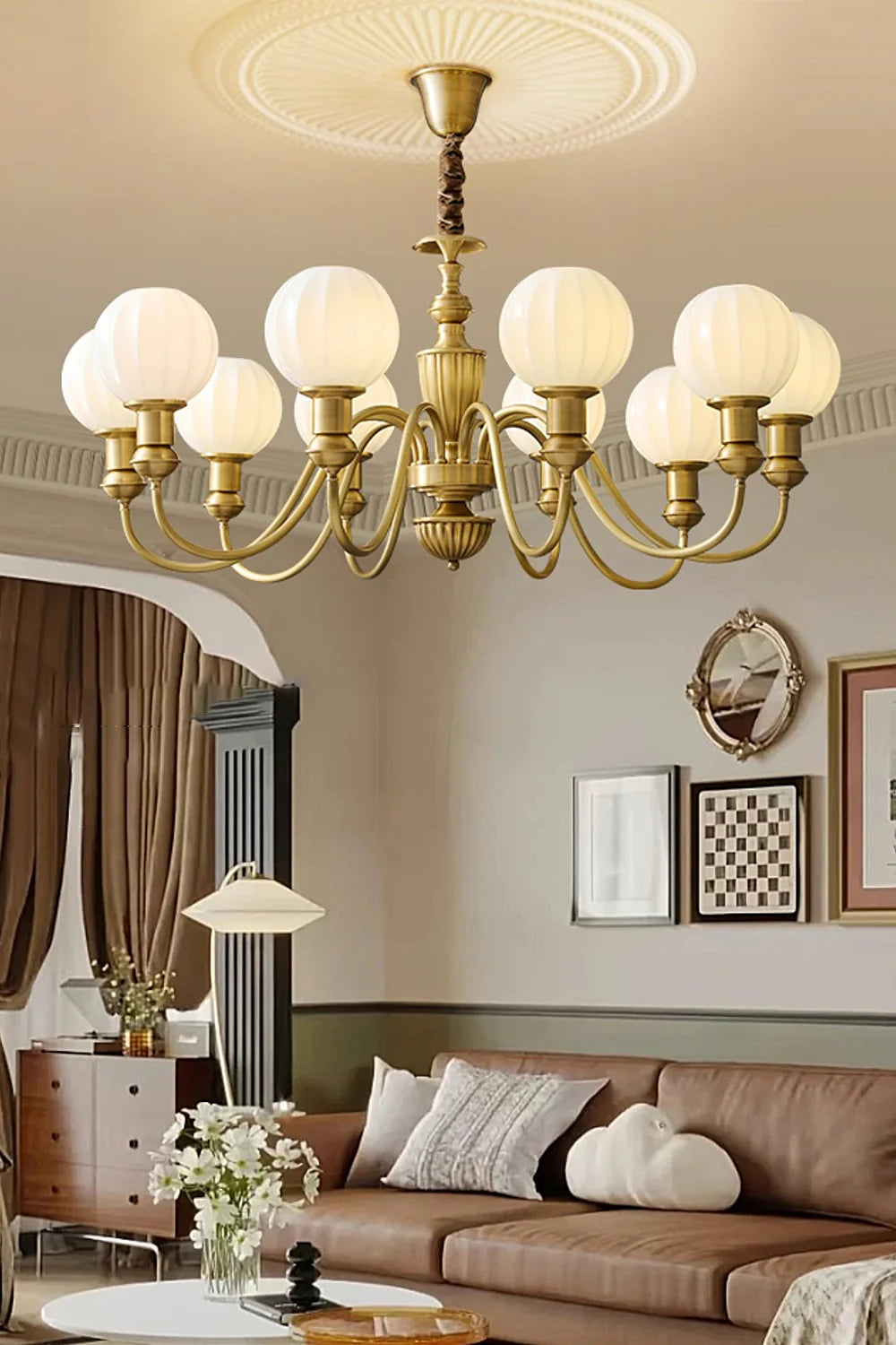 Vintage Brass Chandelier