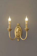 Vintage Candle Brass Wall Lamp