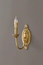 Vintage Candle Brass Wall Lamp