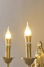 Vintage Candle Brass Wall Lamp