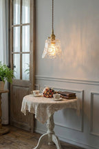 Vintage Flower Glass Pendant Light
