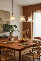 Vintage Flower Glass Pendant Light
