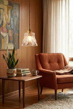 Vintage Flower Glass Pendant Light