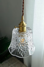 Vintage Flower Glass Pendant Light