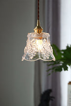 Vintage Flower Glass Pendant Light