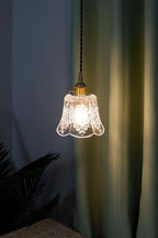 Vintage Flower Glass Pendant Light