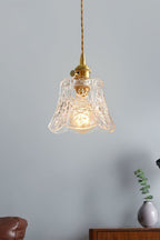 Vintage Flower Glass Pendant Light