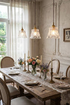 Vintage Flower Glass Pendant Light