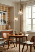 Vintage Flower Glass Pendant Light