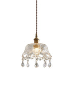 Vintage Glass Jewel Pendant Light