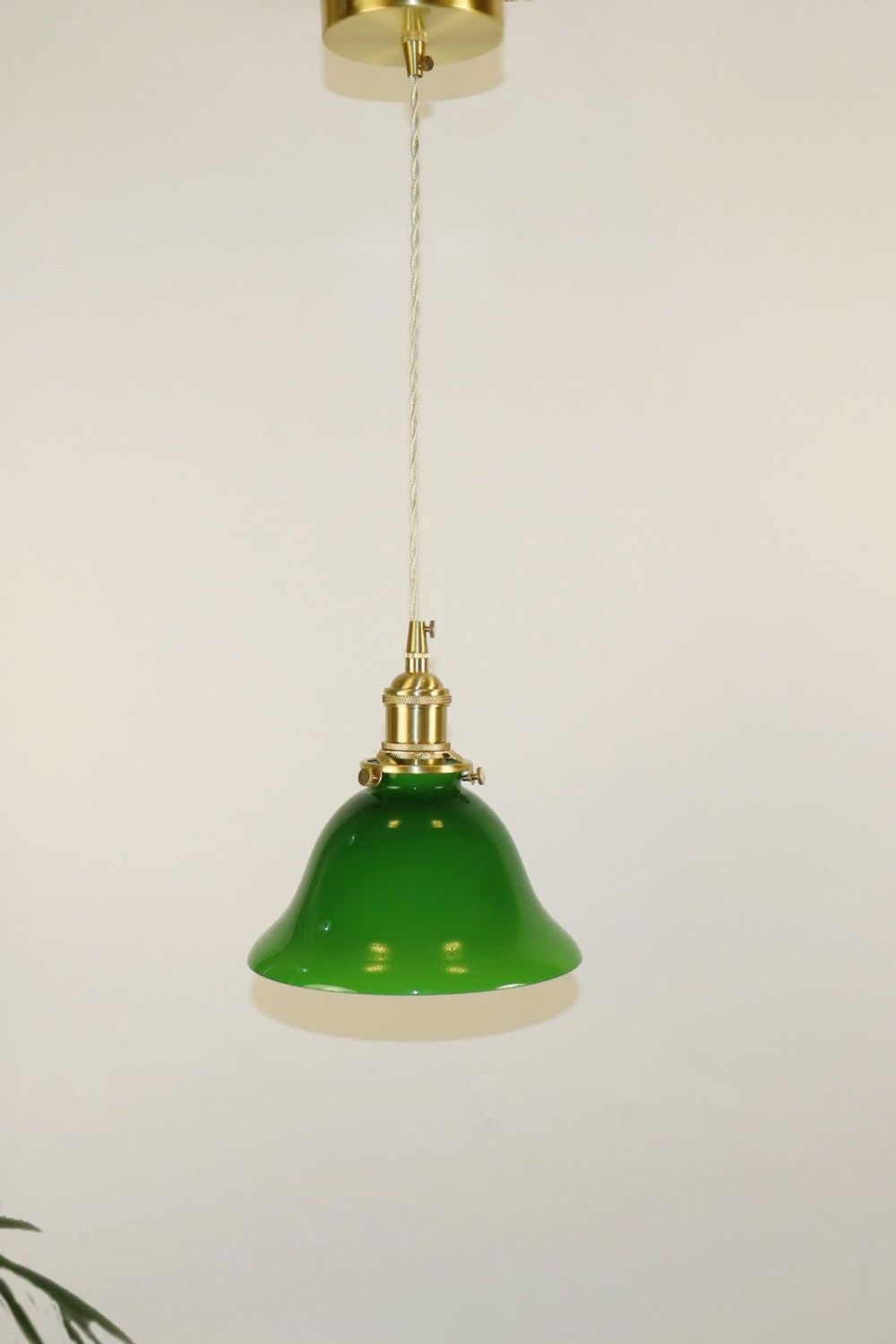 Vintage Green Bell Pendant Light