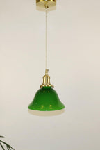 Vintage Green Bell Pendant Light