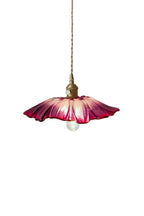 Vintage Lotus Blossom Glass Pendant Light