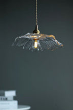 Vintage Lotus Blossom Glass Pendant Light