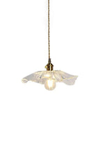 Vintage Lotus Blossom Glass Pendant Light