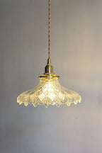 Vintage Textured Glass Pendant Light
