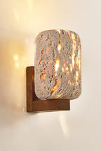 Wabi-Sabi Travertine Cylinder Wall Sconce