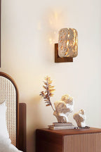 Wabi-Sabi Travertine Cylinder Wall Sconce