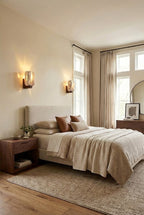 Wabi-Sabi Travertine Cylinder Wall Sconce