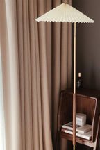 Walnut Brass Floor Lamp