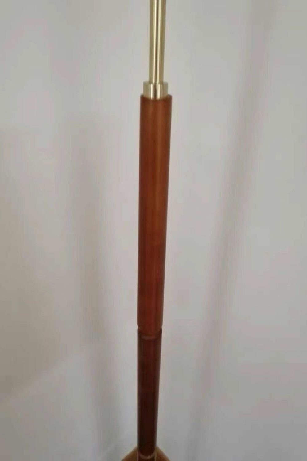 Walnut Brass Floor Lamp