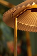 Walnut Brass Floor Lamp
