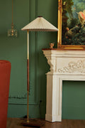 Walnut Brass Floor Lamp