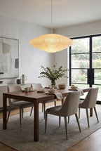 Washi Paper Oval Pendant Light
