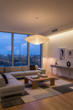 Washi Paper Oval Pendant Light