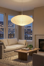 Washi Paper Oval Pendant Light