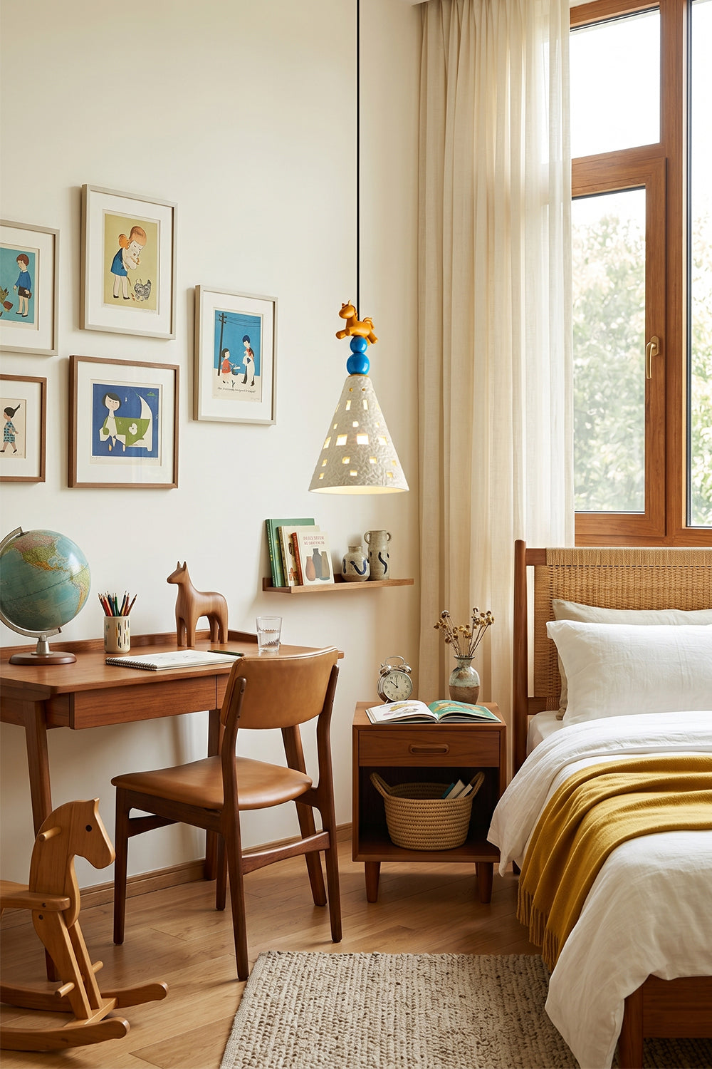 Whimsy Ceramic & Resin Pendant Light