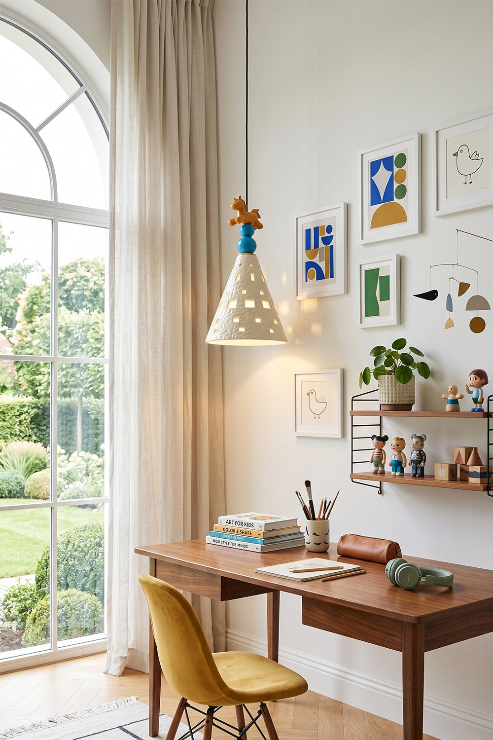 Whimsy Ceramic & Resin Pendant Light