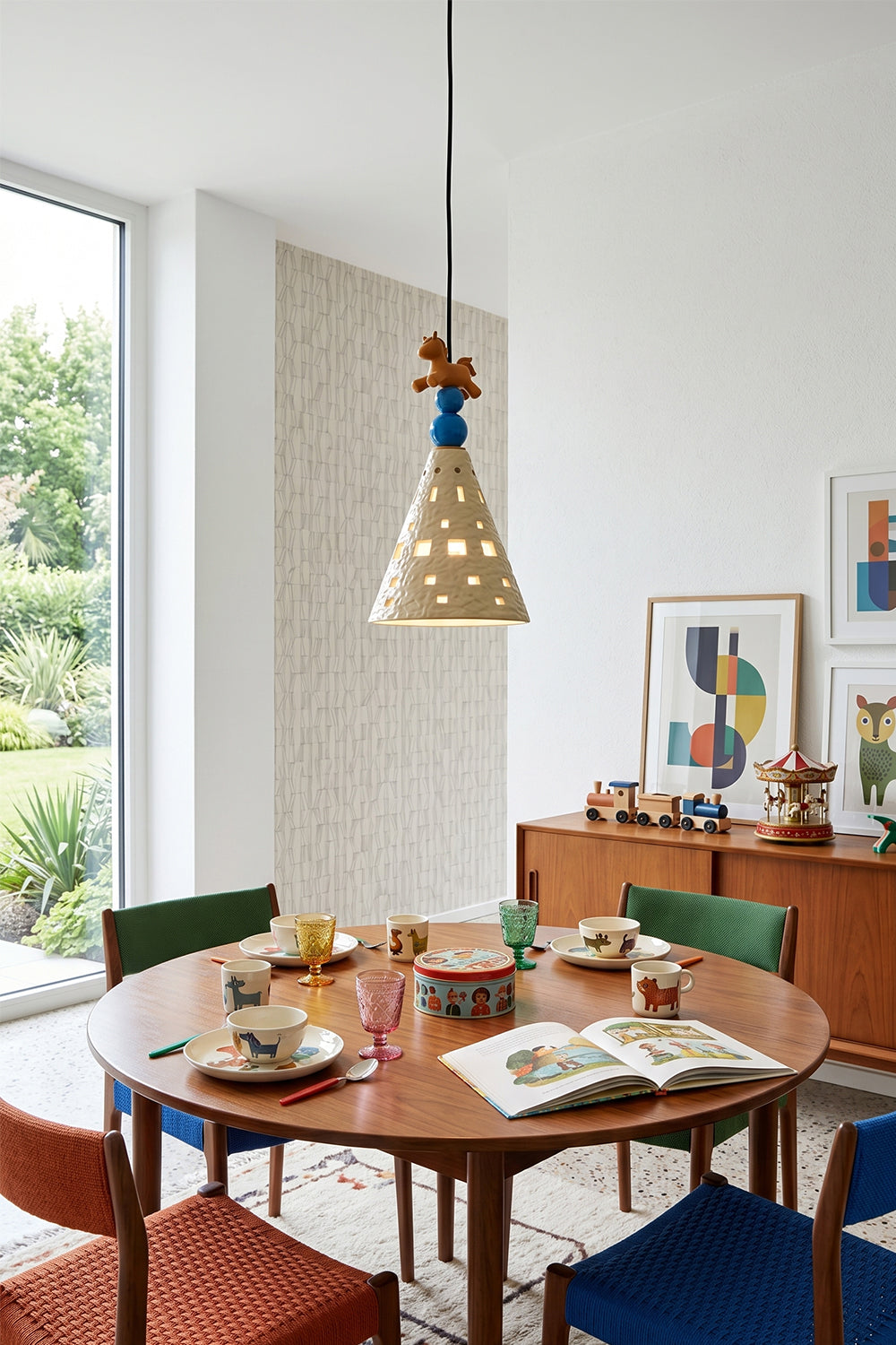 Whimsy Ceramic & Resin Pendant Light