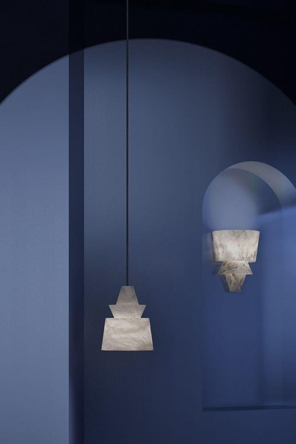 White Alabaster Pendant Light