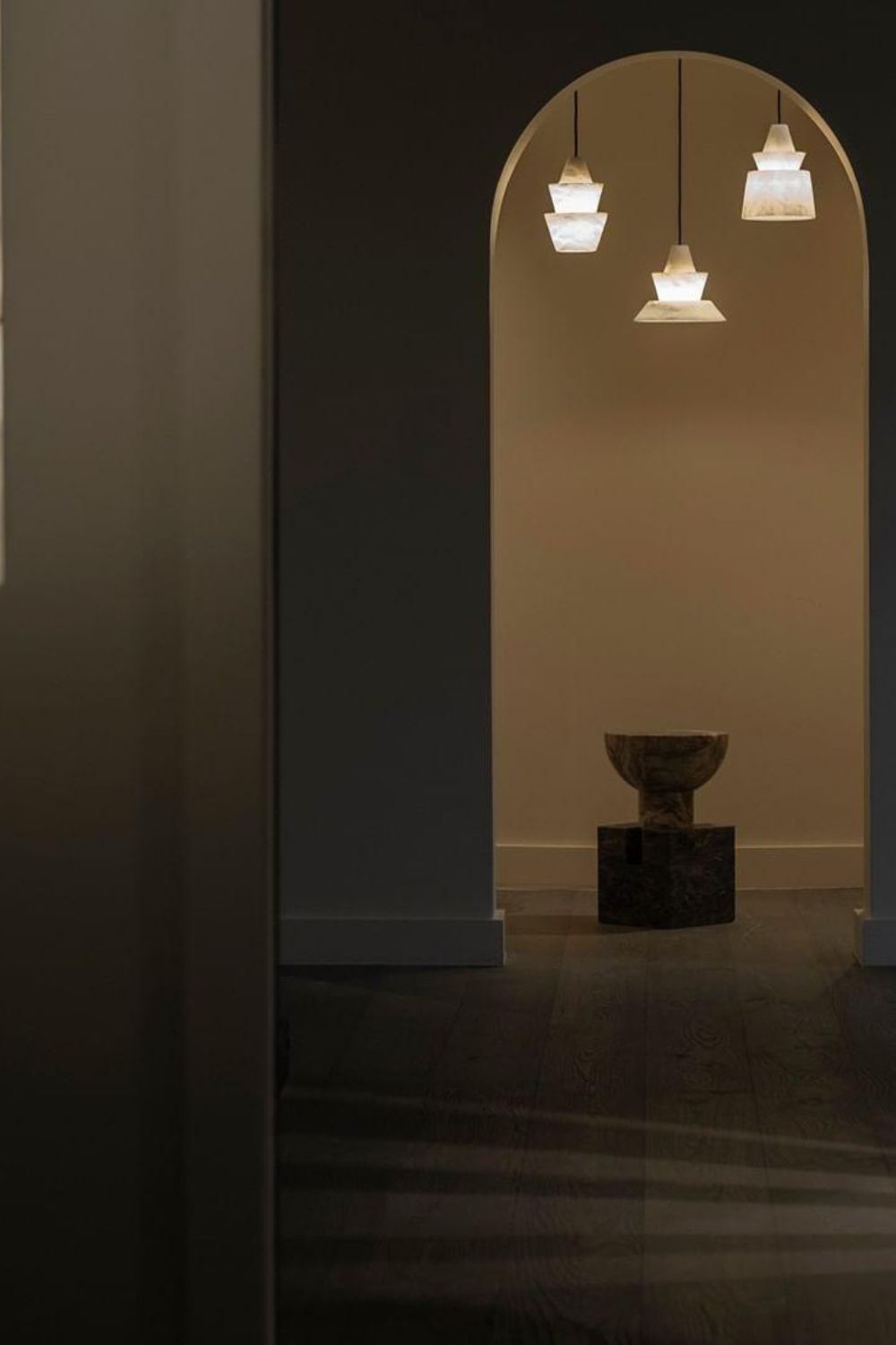 White Alabaster Pendant Light