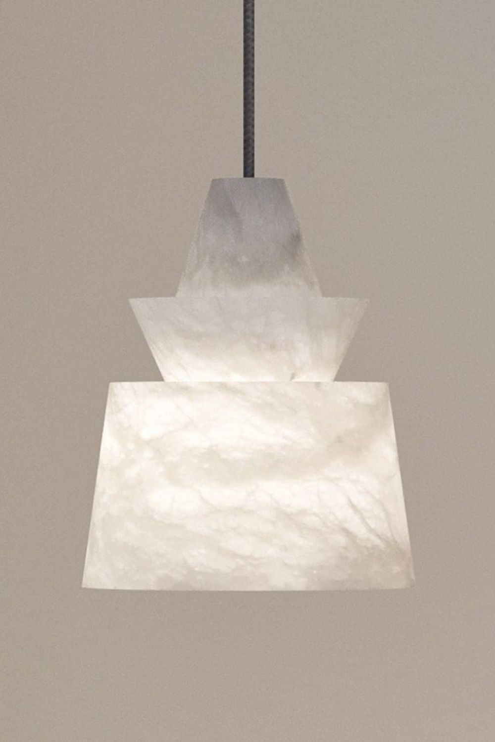 White Alabaster Pendant Light