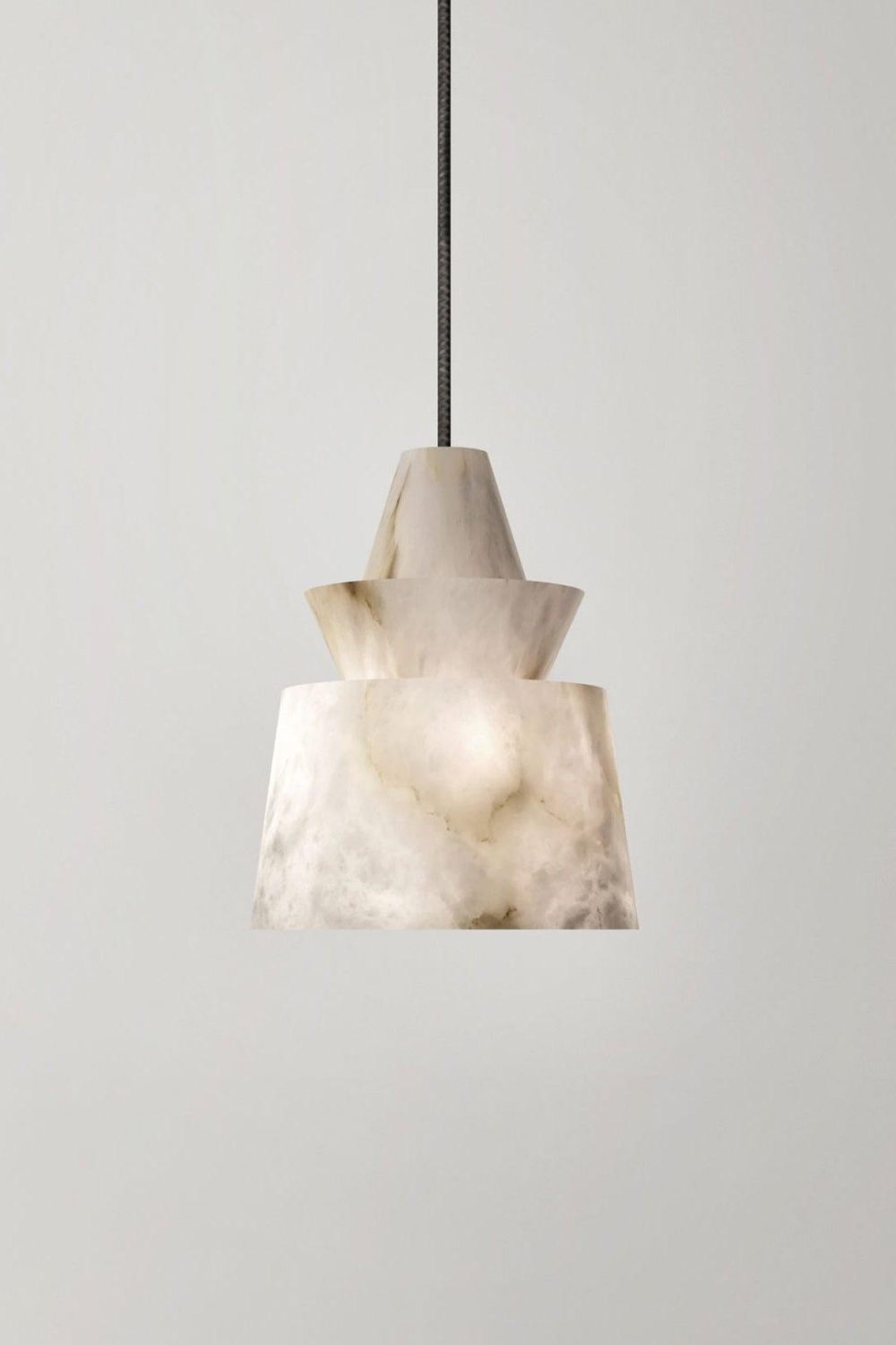 White Alabaster Pendant Light
