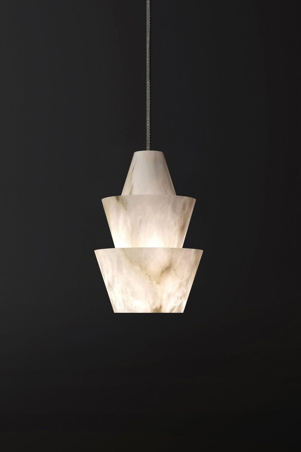White Alabaster Pendant Light