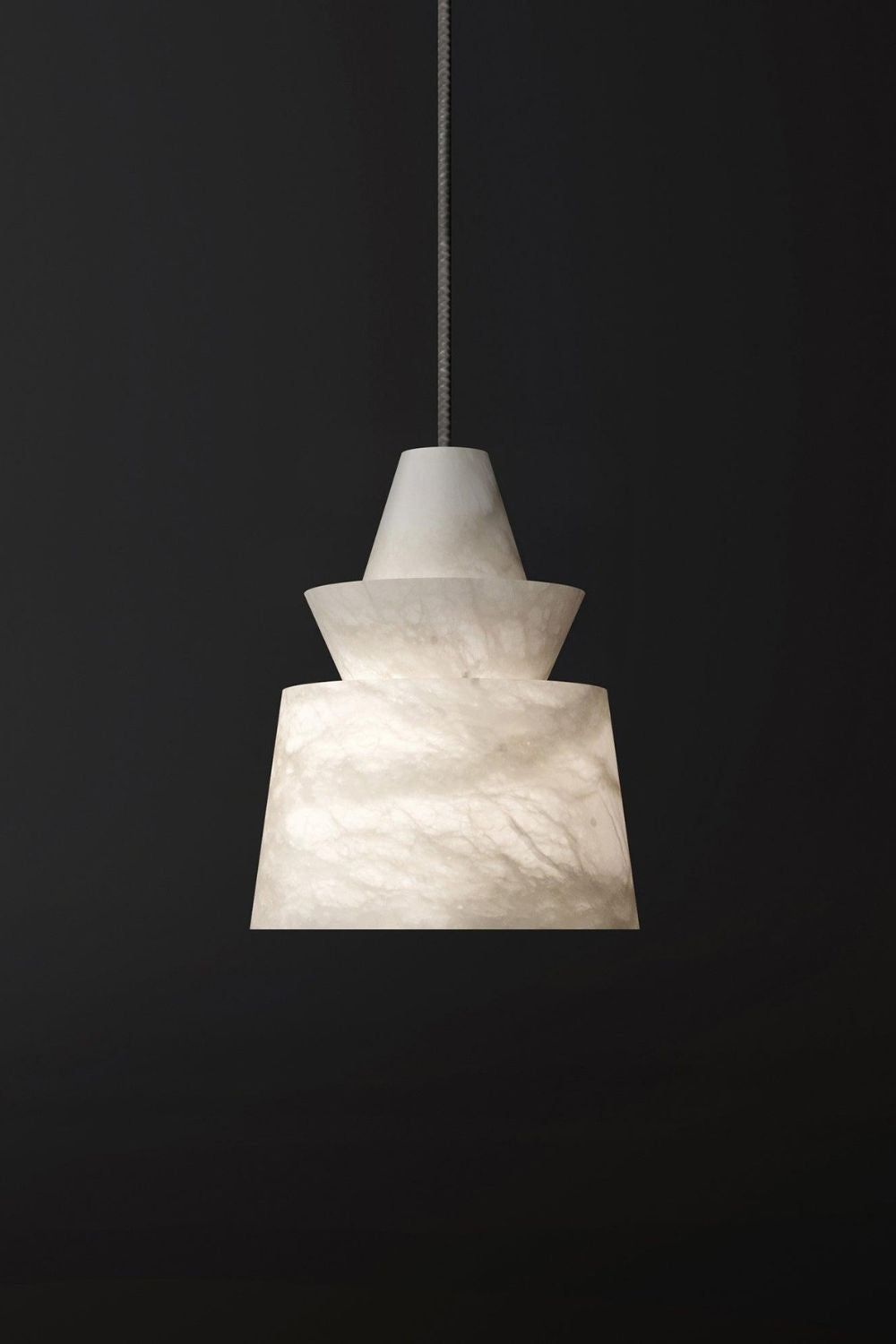 White Alabaster Pendant Light