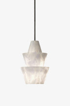White Alabaster Pendant Light