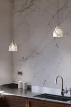 White Alabaster Pendant Light