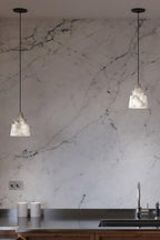 White Alabaster Pendant Light