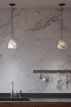 White Alabaster Pendant Light