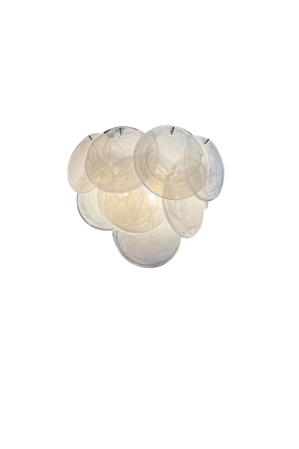 White Art Glass Discs Wall Lamp