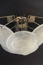 White Art Glass Discs Wall Lamp
