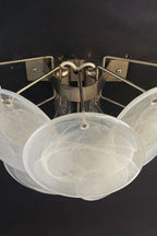 White Art Glass Discs Wall Lamp
