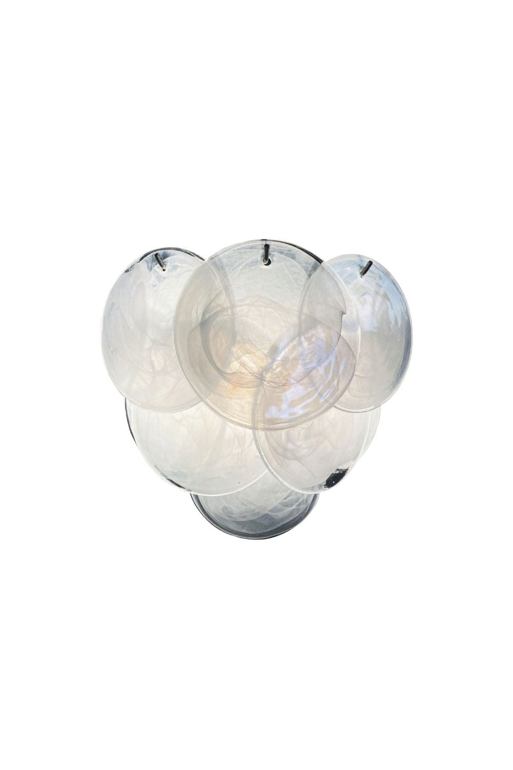 White Art Glass Discs Wall Lamp