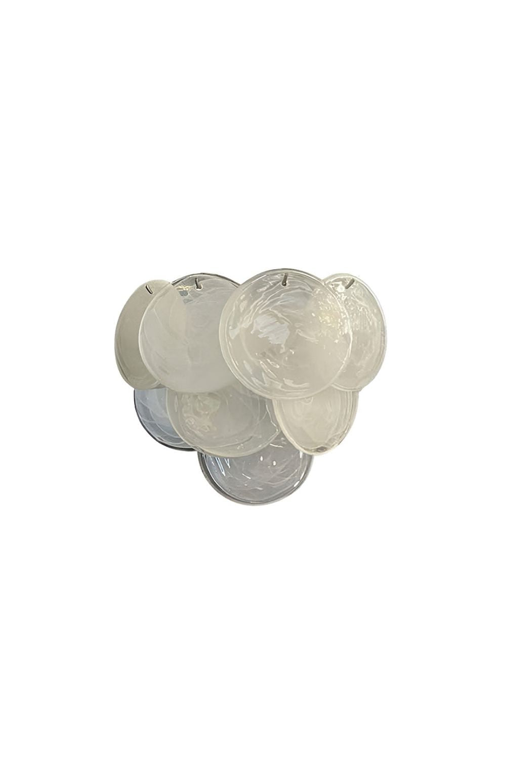 White Art Glass Discs Wall Lamp