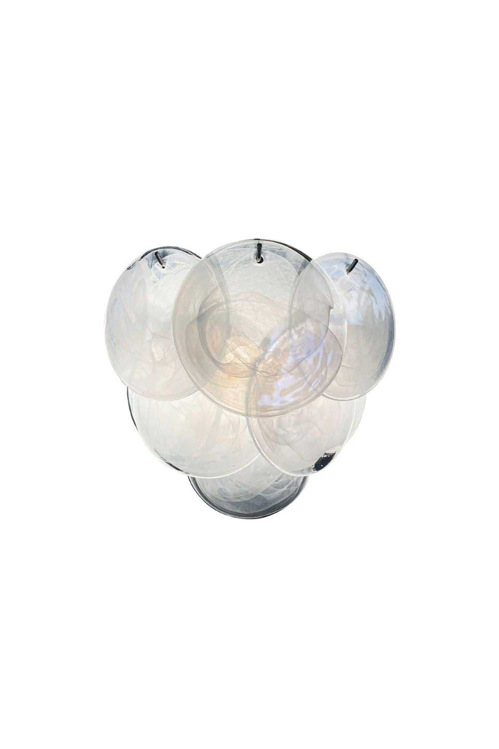 White Art Glass Discs Wall Lamp
